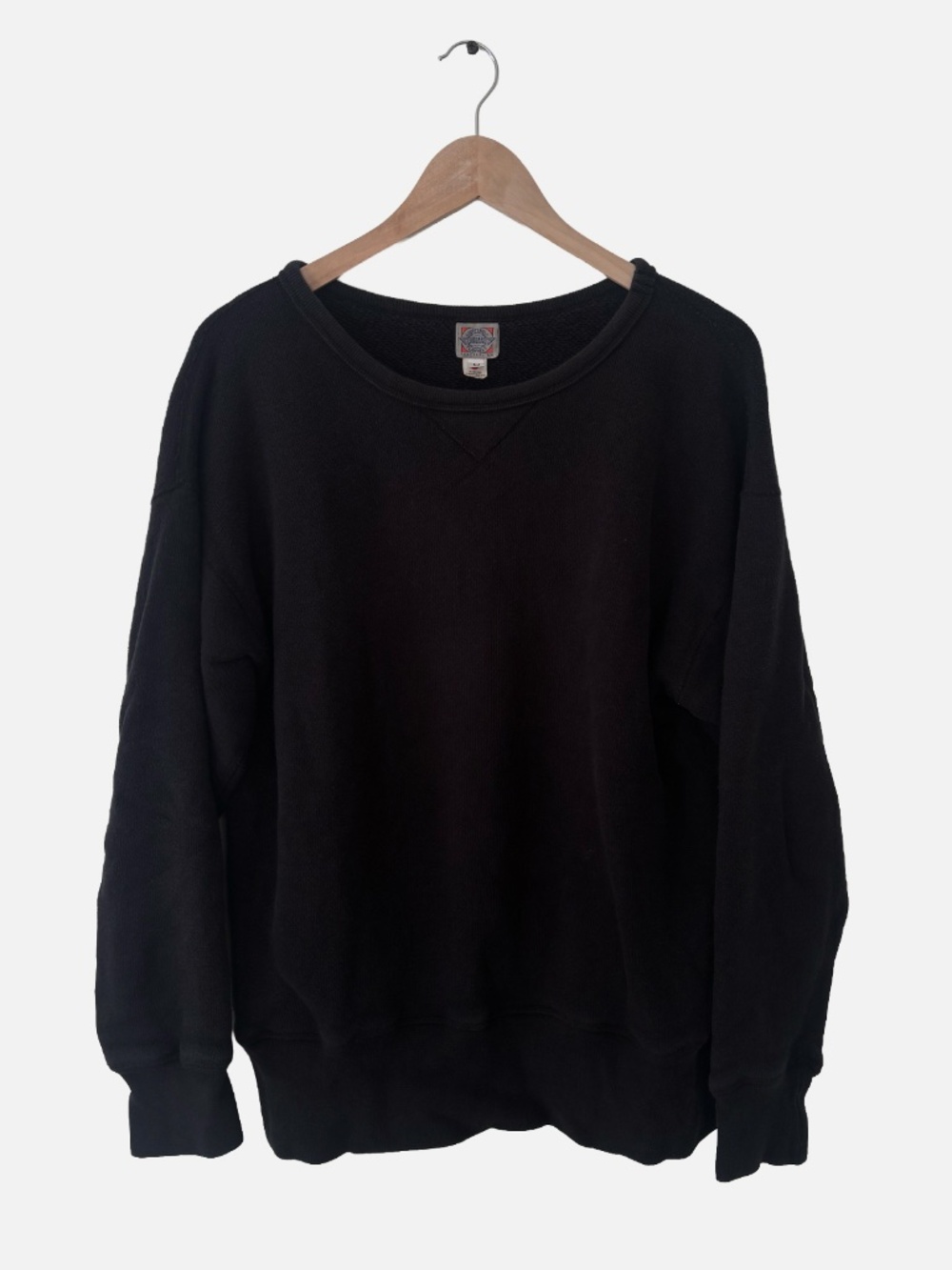 Ebbets Field Flannels Crewneck Sweatshirt Black Terry Size Medium